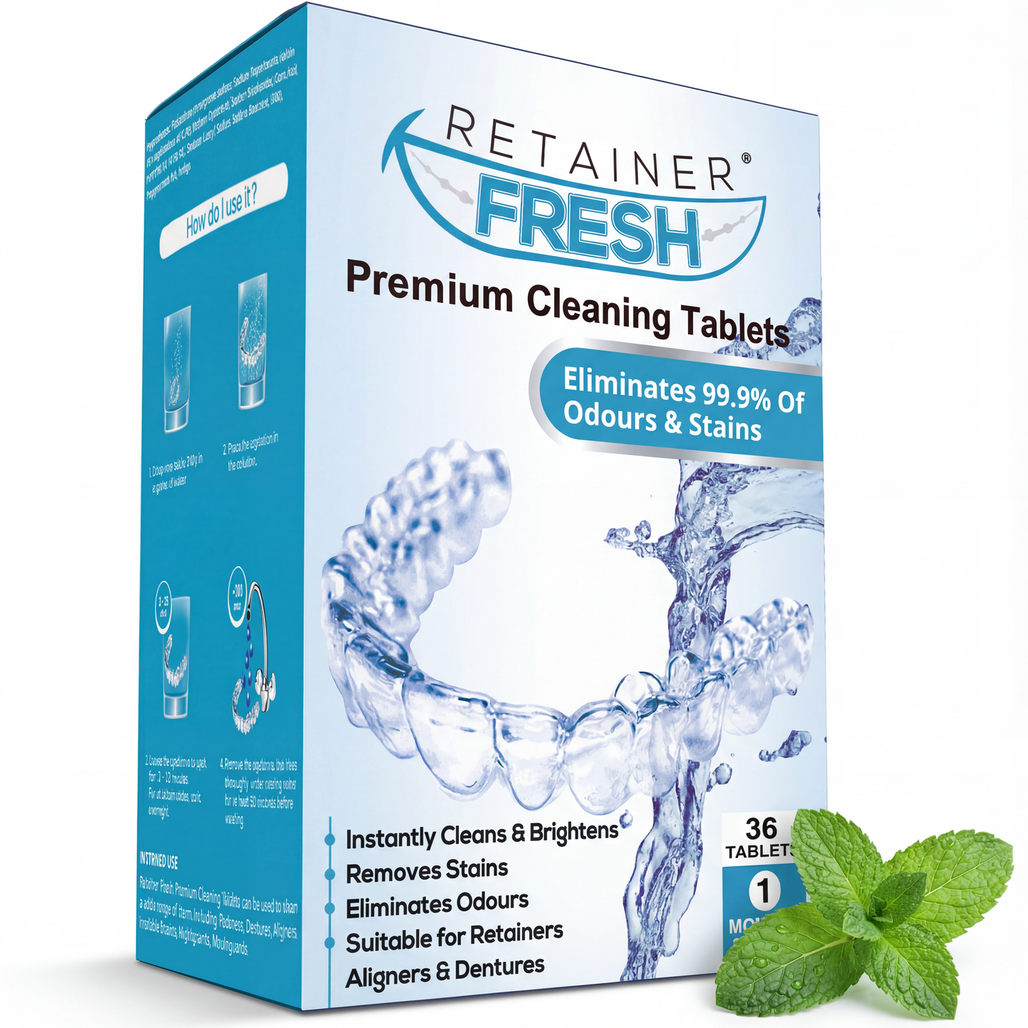 Retainer Cleaner Tablets 4 Month Supply 120 Tablets Retainer Fresh