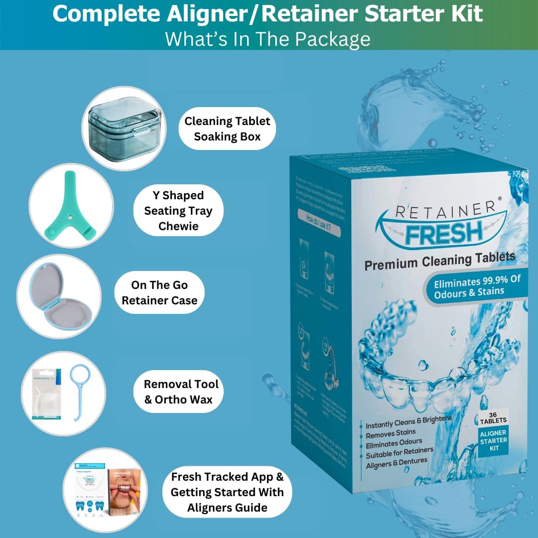 Aligner Starter Kit Includes 1 Month of Retainer Cleaning Tablets