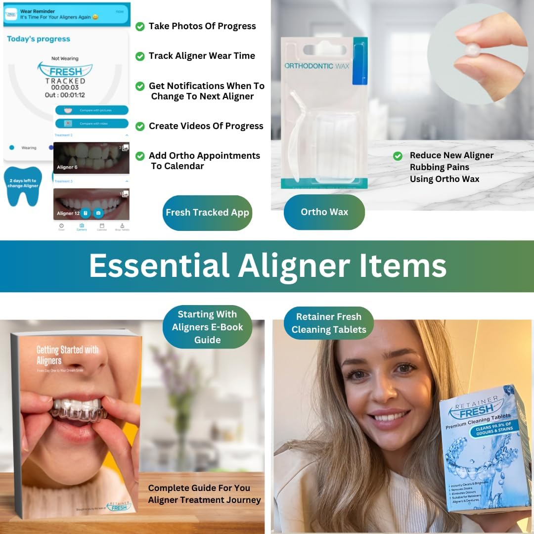 Aligner Starter Kit Includes 1 Month of Retainer Cleaning Tablets
