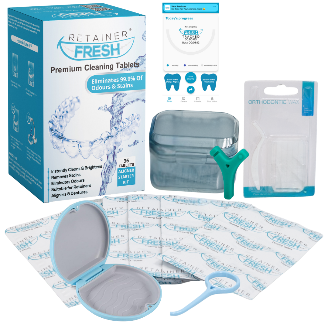 Aligner Starter Kit Includes 1 Month of Retainer Cleaning Tablets