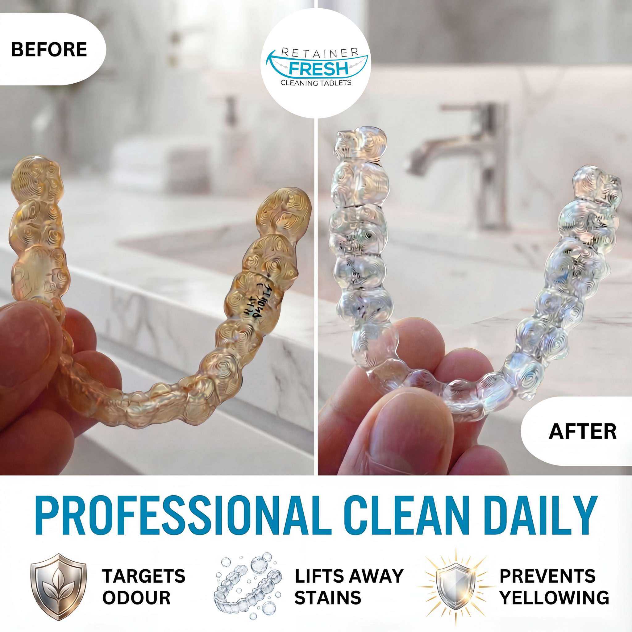 Retainer Fresh Retainer Cleaner Tablets 4 Month Supply 120 Tablets