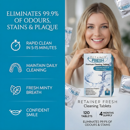 Retainer Cleaner Tablets 4 Month Supply 120 Tablets Retainer Fresh