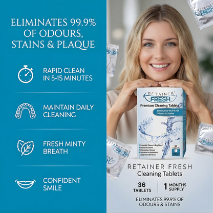 Retainer Cleaning Tablets 1 Month Supply 36 Tablets Retainer Fresh