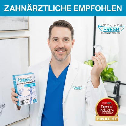 Retainer Cleaning Tablet Zahnschiene Reinigungstabletten - Zahnspangenreiniger für Retainer, Aligner Retainer Fresh