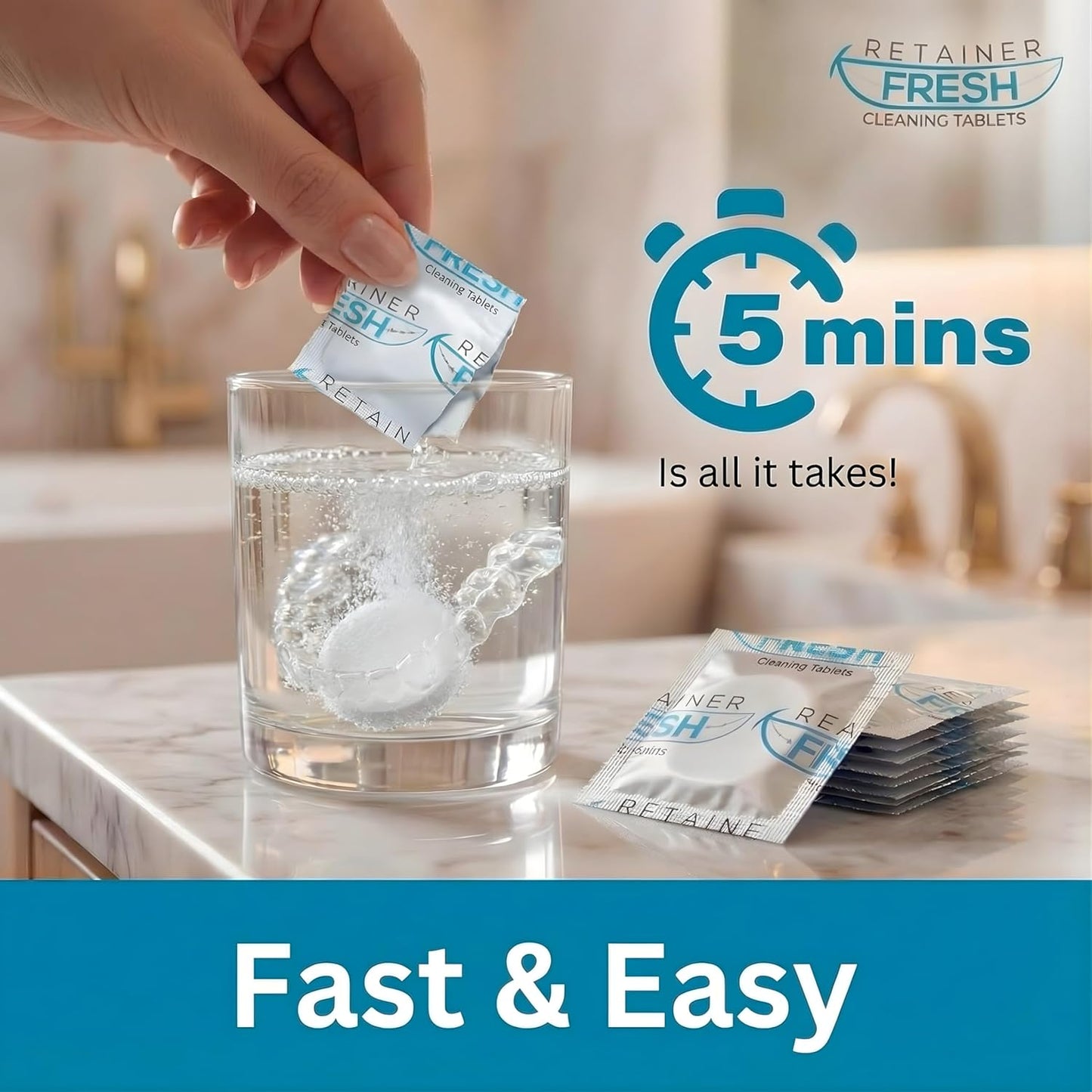 Retainer Cleaner Tablets 4 Month Supply 120 Tablets Retainer Fresh