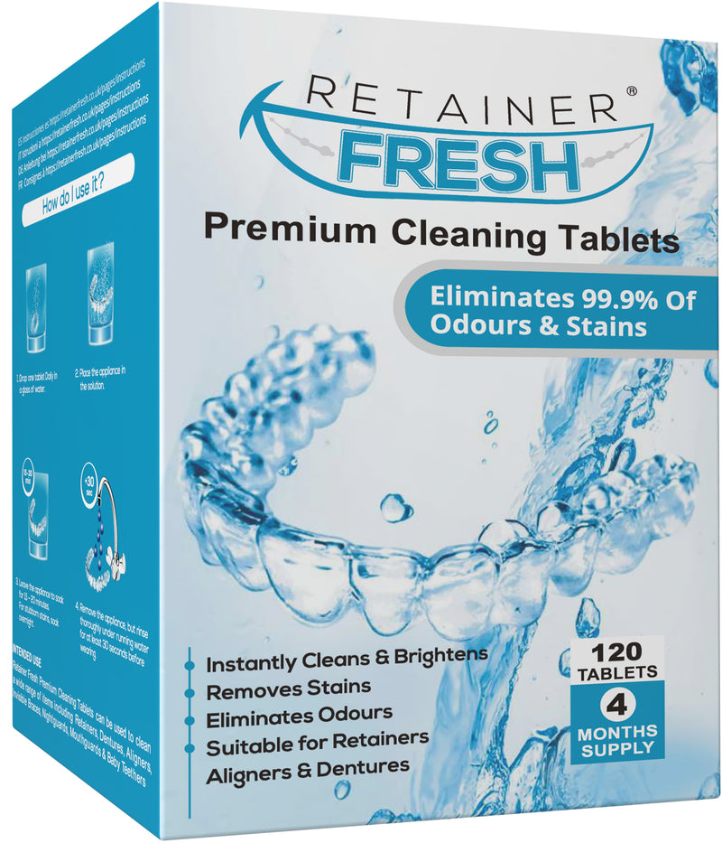 Retainer Cleaner Tablets Retainer Fresh mantiene il tuo Retainer Brite