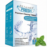 Retainer Cleaning Tablet Zahnschiene Reinigungstabletten - Zahnspangenreiniger für Retainer, Aligner Retainer Fresh