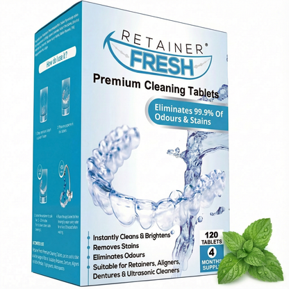 Retainer Cleaning Tablet Zahnschiene Reinigungstabletten - Zahnspangenreiniger für Retainer, Aligner Retainer Fresh