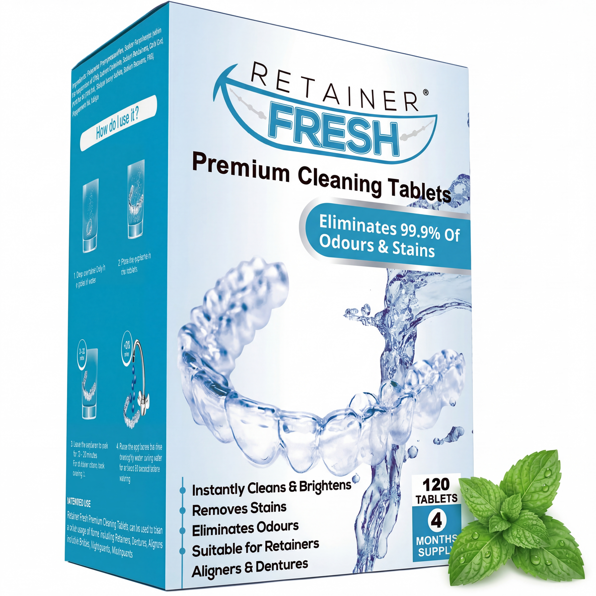 Retainer Cleaner Tablets Cleans In 5 Minutes, Free Delivery