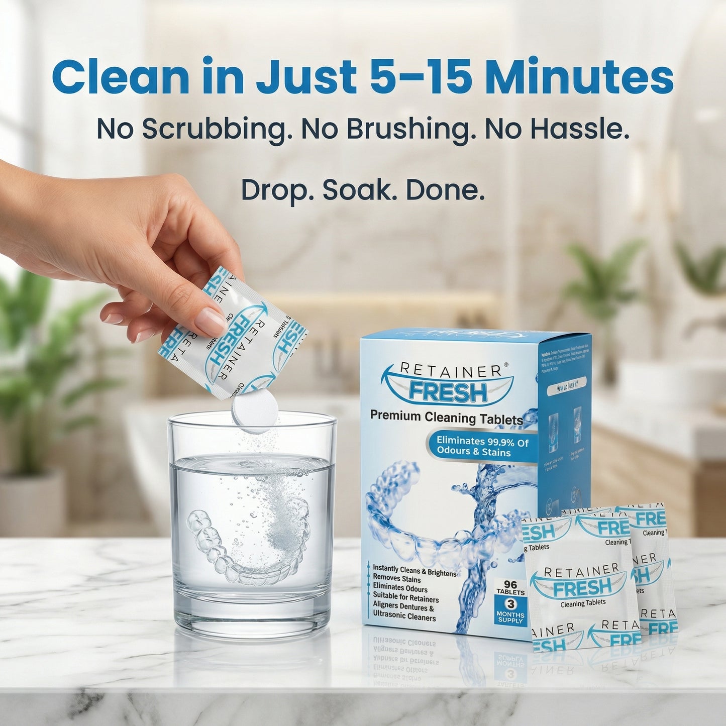 Retainer Fresh Retainer Cleaner Tablets 4 Month Supply 120 Tablets