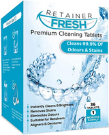 Retainer Cleaner Tablets Suministro 1 Mes 36 Tabletas Retainer Fresh